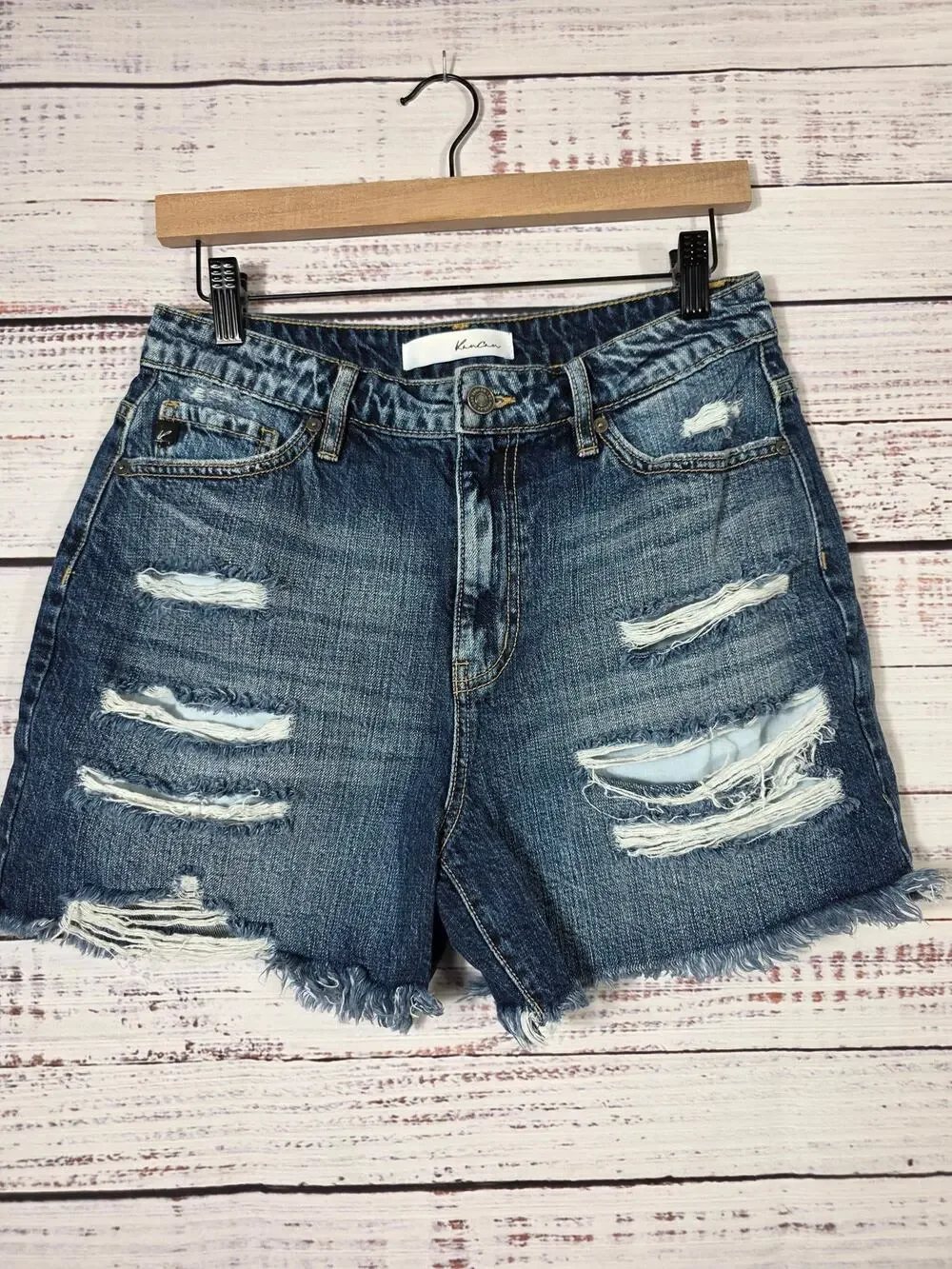 Kancan women's Denim Distressed Shorts size 7